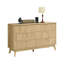  Commode en bois cannelée avec système de stabilité anti-basculement intégré
