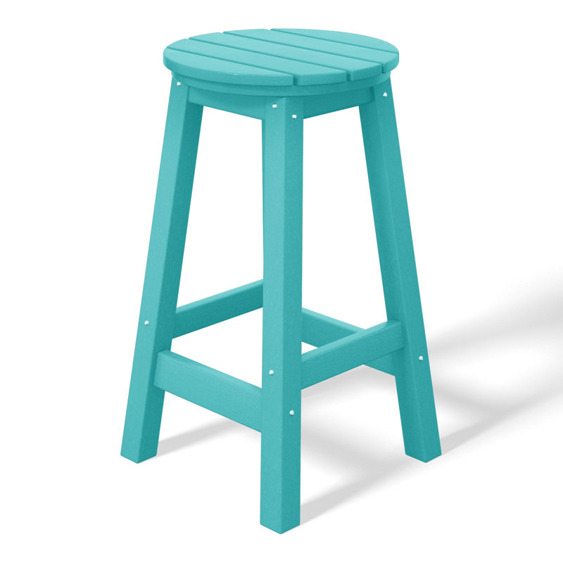 Tabouret de comptoir rond 24 po Laguna, Bleu sarcelle