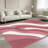 Blush Pink Wave carpet-easy to clean, machine-washable, soft and comfortable; suitable for door mats, kitchens, living rooms, bedrooms, corridors, and laundry areas. Easy to clean, durable carpet for home decoration.-130037046