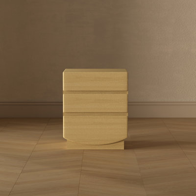 Table de chevet contemporaine à 3 tiroirs 20 po Ardea