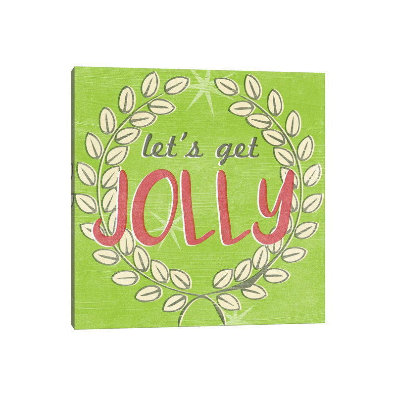 Let's Get Jolly I by June Erica Vess - Wrapped Canvas Print, 45.72 cm H x 45.72 cm W