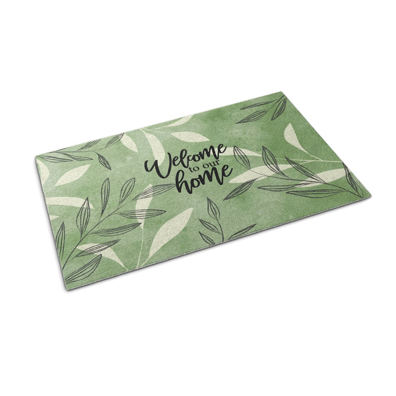 Non-Slip Floral Outdoor Doormat