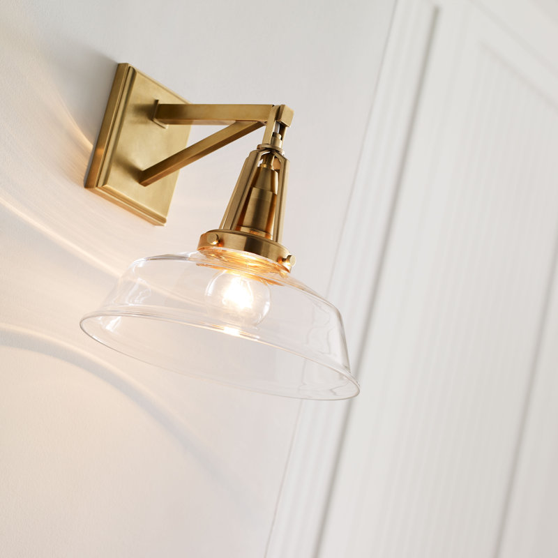 Chapman & Myers Layton 10" Sconce, Silver, Burnished Brass