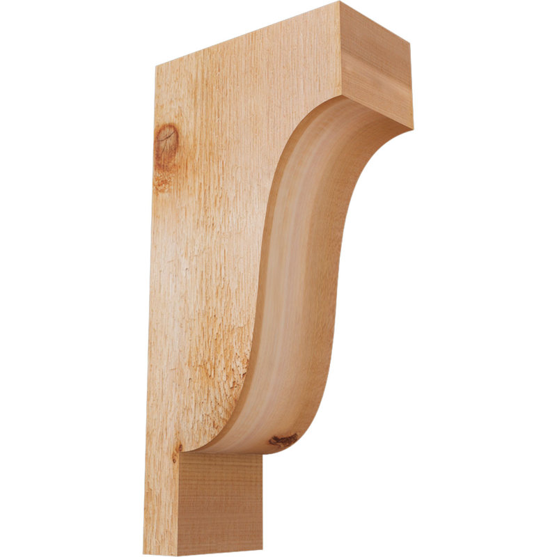 Newport Corbel, H 16 po x l 4 po x P 8 po, Cèdre rouge, Sciage brut