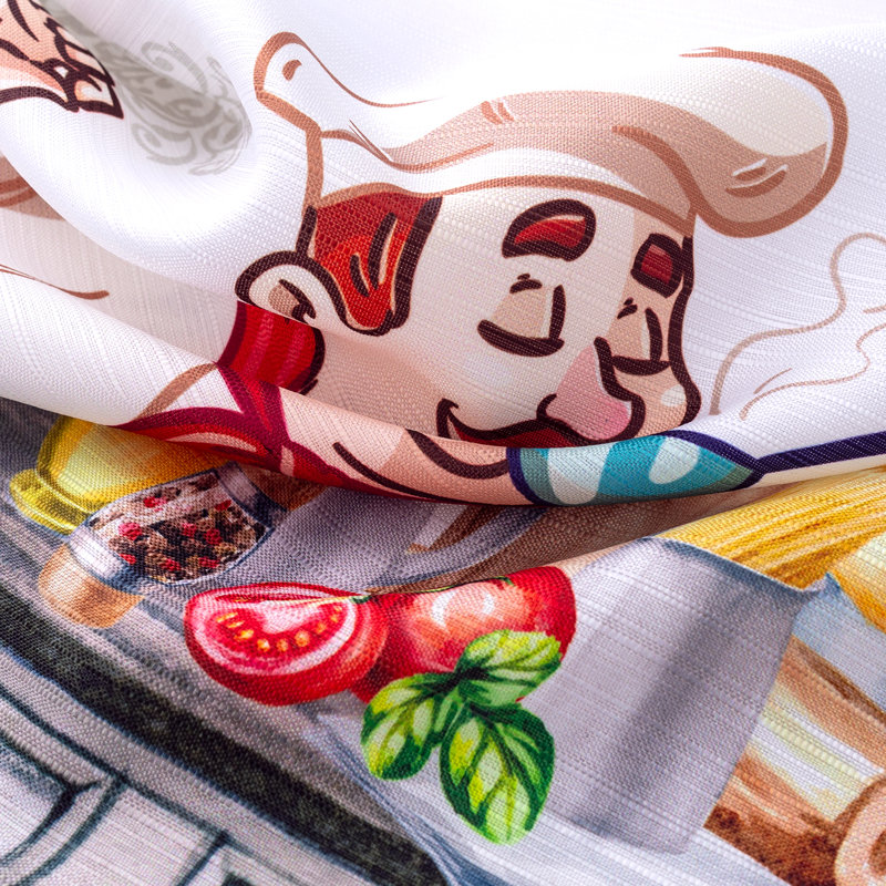 Chef Textured Slub Kitchen Curtain Set