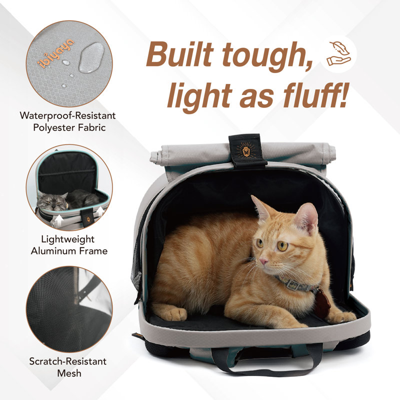 Sac de transport pour animaux de compagnie Panorama sans fermeture à glissière - Brume de lune