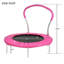 Trampoline 36 po avec poignée de sécurité - cadre en métal, idéal pour les enfants - rebond intérieur (bleu)-112639727-112639728
