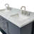 61'' Double Bathroom Vanity with Carrara Marble Top-55794963