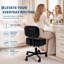 Chaise de coiffeuse à roulettes, petit tabouret de maquillage avec dossier-524466231