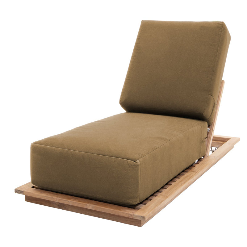 Hermosa Outdoor Teak Chaise Lounge, Cocoa