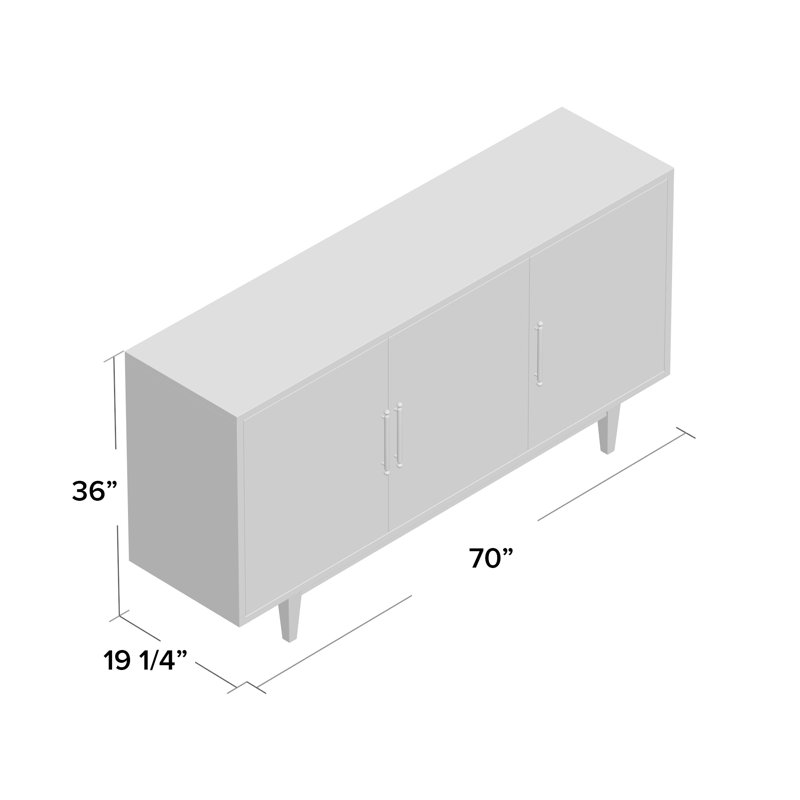 Melange 70'' W Credenza