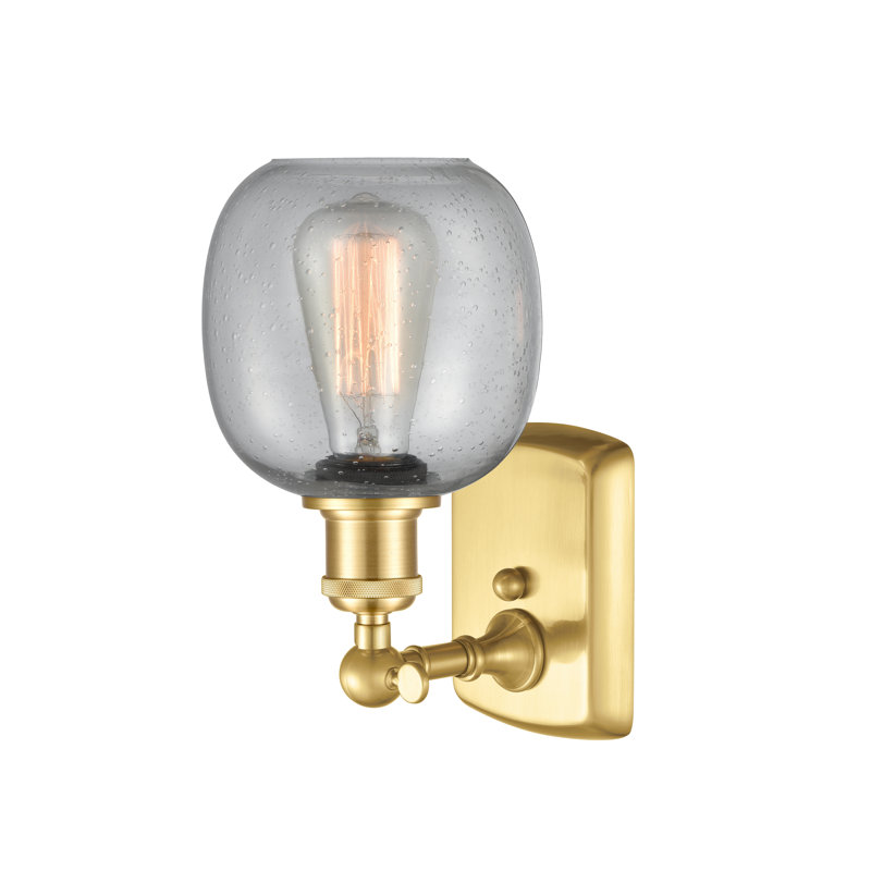 Carlucci Armed Sconce, Seedy, Satin Gold