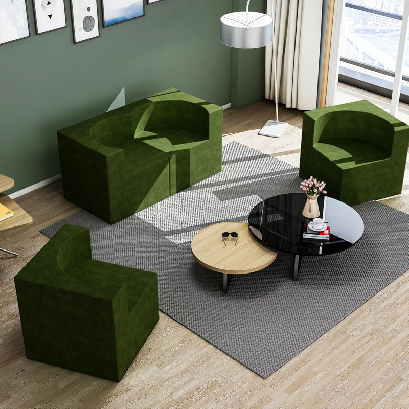 1 Seater Velvet Sofa