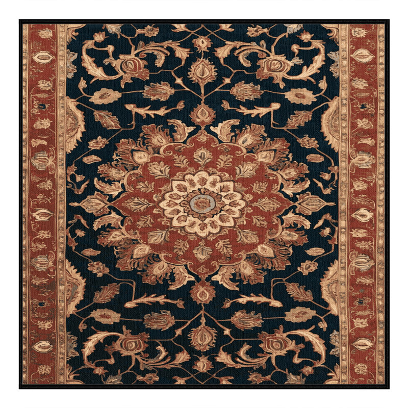 Tapis brun lavable à la machine, Carré 3 pi