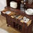 72"H Bar Cabinet with LED Lights, Wine Rack, and Cabinets-1290805008