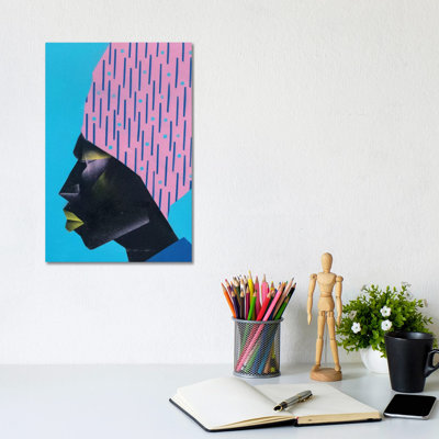Pink Turban by VCalvento - Print on Canvas