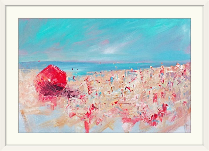 « i », reproduction d’art Spring Break, H 20 po x l 26 po x P 1 po, Cadre blanc