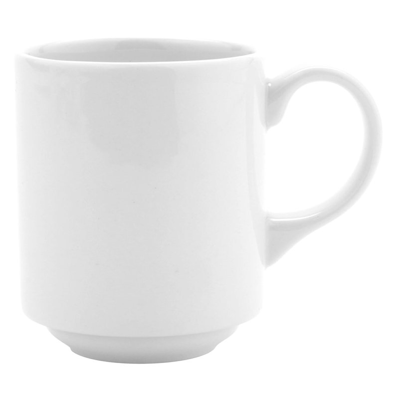 Le GE Grande tasse à café en porcelaine haute résistance, 11,5 onces, blanc (ensemble de 12)