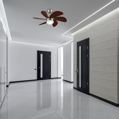 Tourbillon turbo en aluminium brossé 30 po Ventilateur de plafond avec pales en érable clair