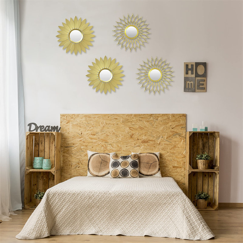 Darquez Flat Wall Mirror, Gold