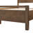 Solid Wood Bed King With Pearlized Finish Headboard & Footboard, Dark Brown-306168740-306168741