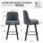 Swivel Bar Stools, Upholstered Counter Stool with Solid Wood Frame-1456014494