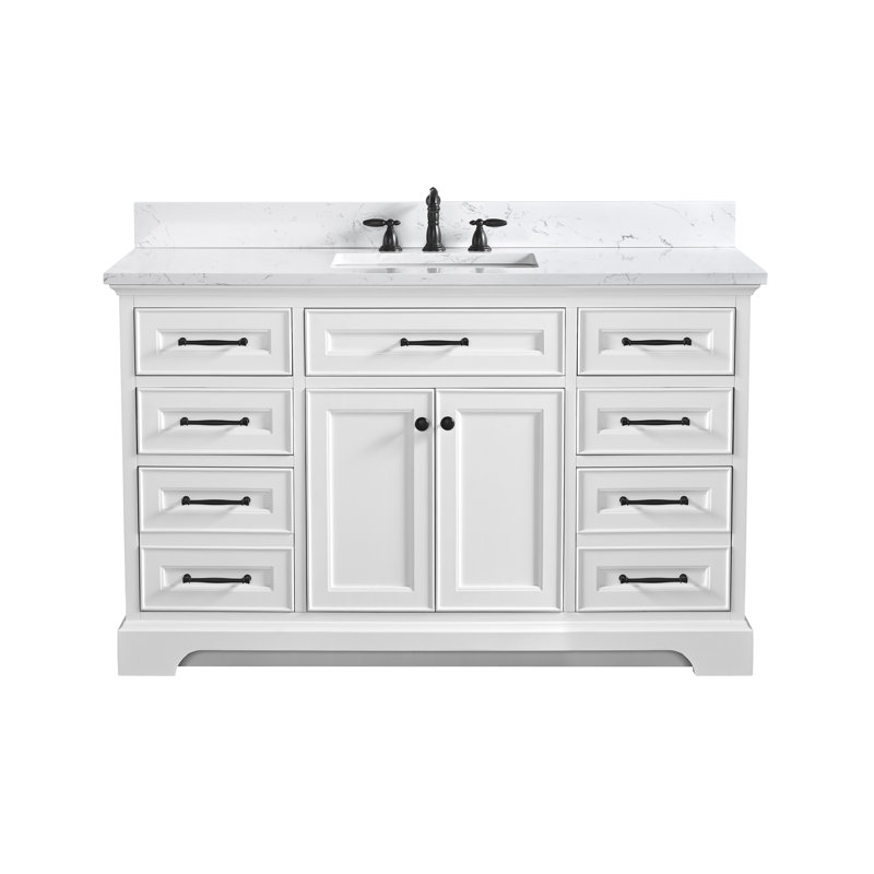 Aanayah 54" Single Bathroom Vanity Set, White