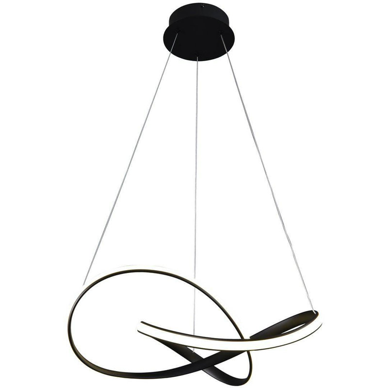 Caletha 1 - Light LED Geometric Pendant, Black