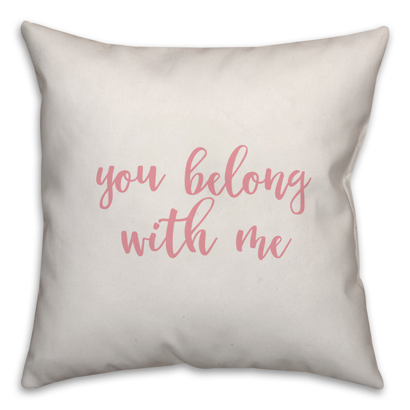  Coussin You Youong with Me, Blanc / rose, Housse de coussin