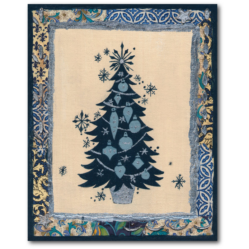 « Arbre silhouette »-reproduction sur toile tendue, H 40 po x l 30 po x P 1,5 po
