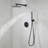 Circular 2-Function Thermostatic Complete Shower Faucet Set-134155032