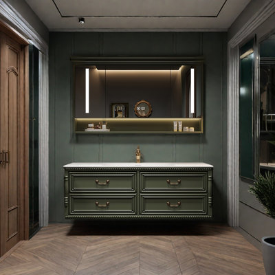 Armoire de salle de bain vintage français