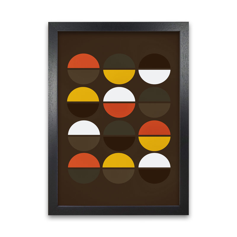 Retro 70s A - Print, 30cm H x 21cm W x 3cm D, Black Frame