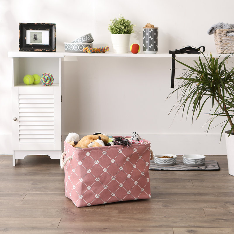 Cube ou bac en tissu, Gris, H 15 po x l 12 po x P 17,75 po