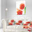 Coussin lombaire en aquarelle de tulipes flowerswork