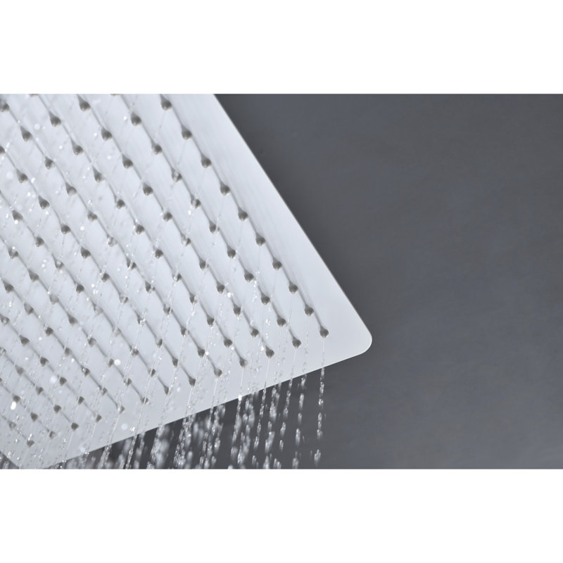 High Pressure Rain Shower Head, Ultrathin Showerhead 304 Stainless Steel Waterfall Shower With Selfclean Nozzles, Full Body Covering