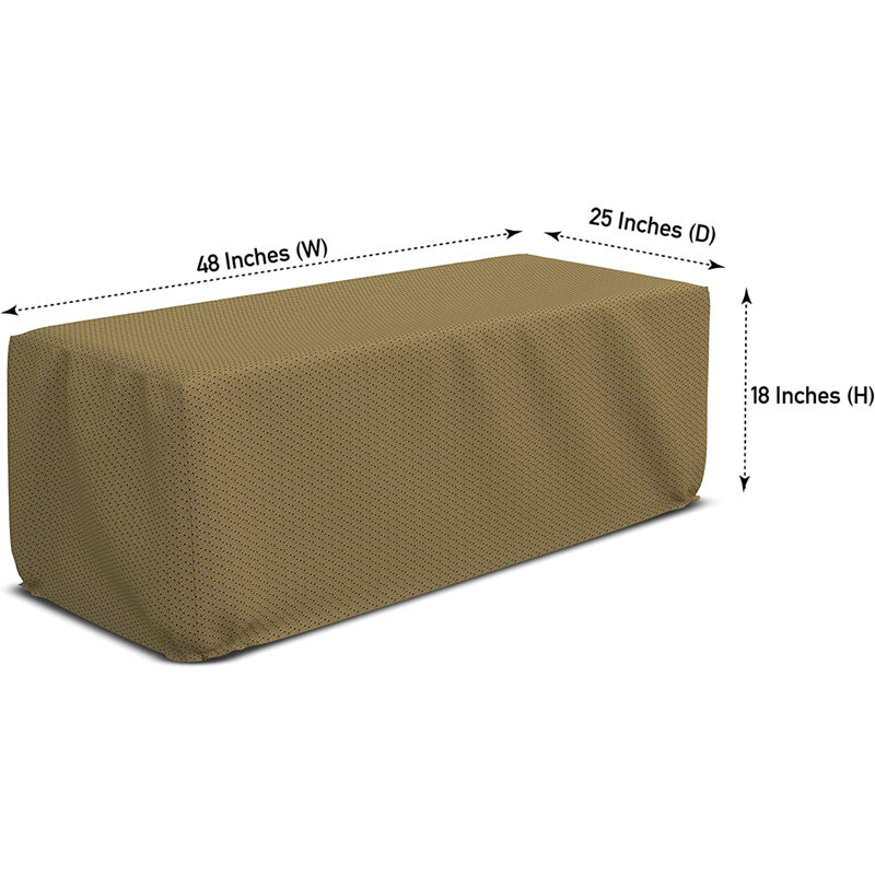Housse pour foyer d'extérieur rectangulaire LAUREAN Belle, Brun, H 18 po x l 48 po x P 25 po