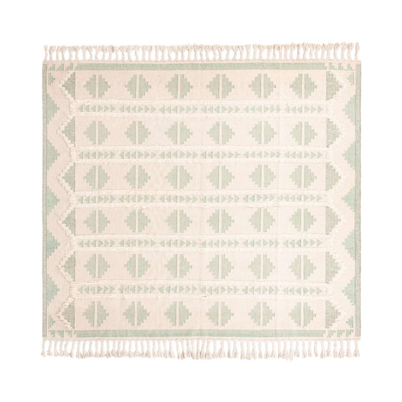 Performance Wool Geometric Indoor Rug, Square 10'