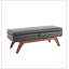Tissu en laine Teddy, pieds en bois massif pour le pesage massif et tabouret de lit avec fonction de rangement-385273927