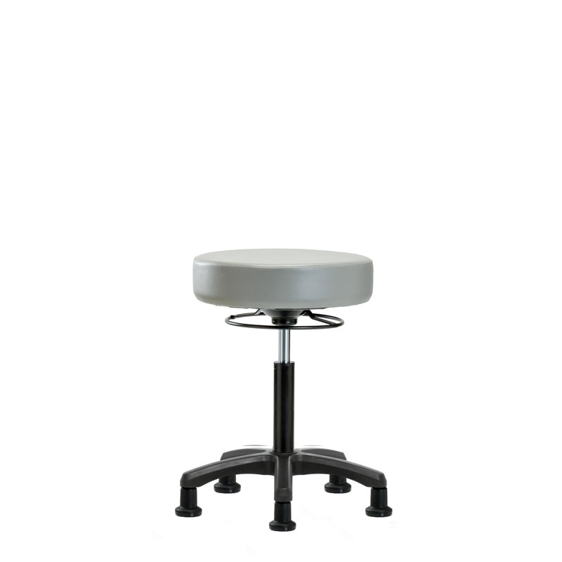 Kaiya Adjustable Height Lab Stool, Glides, Dove