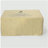 Outdoor rectangular gas fire pit table with propane tank cover
