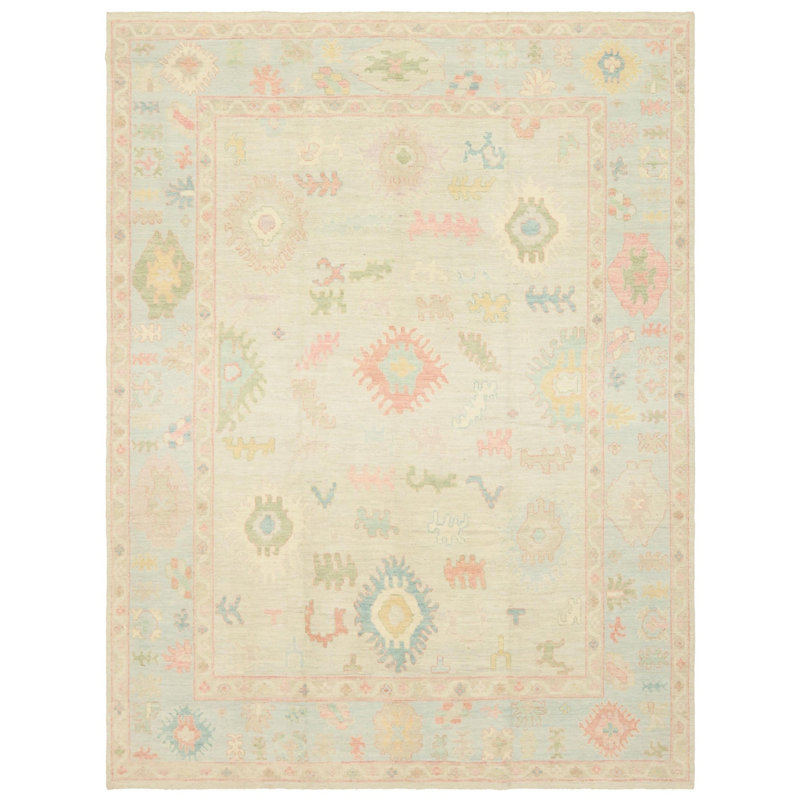 Oushak Rugs One-of-a-Kind Rectangle 9'1" X 11'9" Area Rug