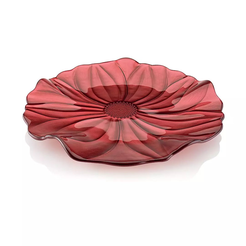 Magnolia Platter Cm. 37, Pearly Red