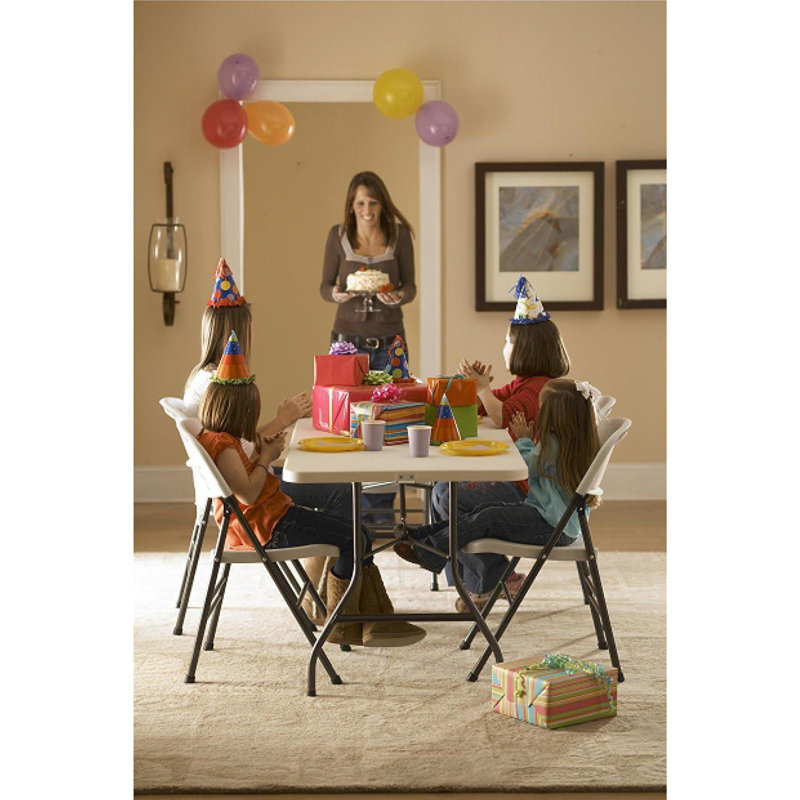 Candrea 6ft Folding Table Heavy Duty Indoor Outdoor Garden Catering BBQ Foldable Table for Picnic