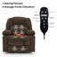 Fauteuil inclinable électrique avec porte-gobelet Levontae-402702383