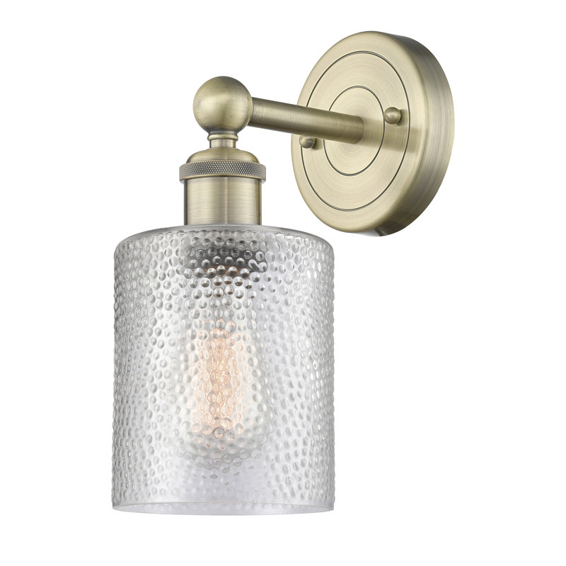 Chilchinbito Armed Sconce, Clear, Antique Brass