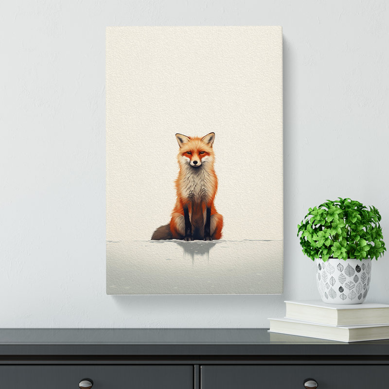 Fox Minimalism No.2 - Wrapped Canvas, 76cm H x 50cm W x 3cm D