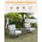 Seehil 3 Pieces Outdoor Patio Bistro Set, Aluminum Swivel Chairs Patio Furniture Set With Thick Cushions, All Weather Patio Conversation Set With Side Table For Backyard, Balcony, Lawn, Limed Oak