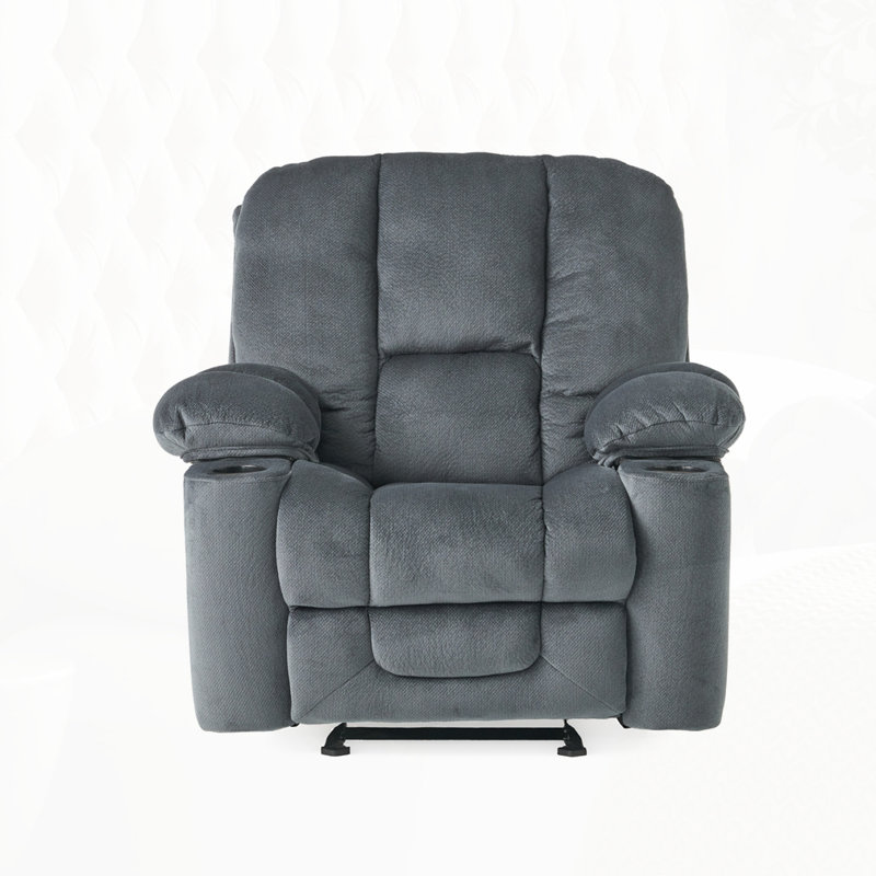 Luxurious Manual Recliner Chair, Silver