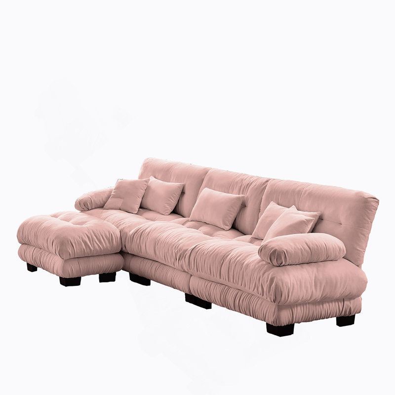 Luxueux canapé modulaire surdimensionné pour le salon, rehaussant le confort et le style, H 35,4 po x l 133,80 po x P 59,6 po